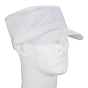 White Army Hat - Mixed Sizes - Dozen - 12pcs - MIXED SIZES - One Dozen