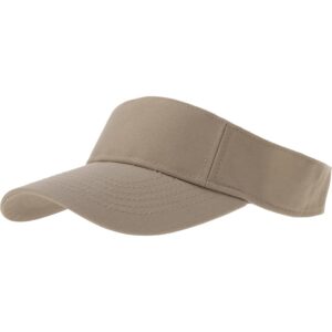 Khaki Sun Visor Hat - 12 pieces