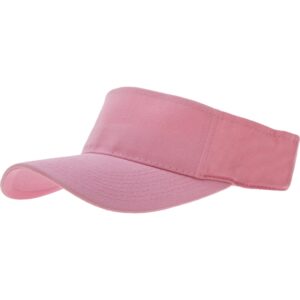 Light Pink Sun Visor Hat - 12 pieces