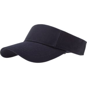Navy Blue Sun Visor Hat - 12 pieces