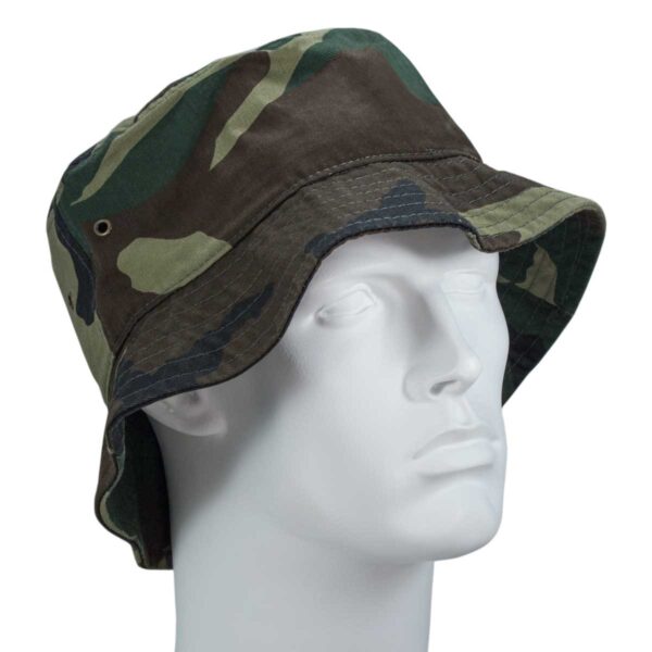 Woodland Camo Bucket Hat - Mixed Sizes - Dozen - 12 pieces