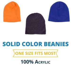 Solid Color Beanie Winter Hat - Kelly Green, 1 piece
