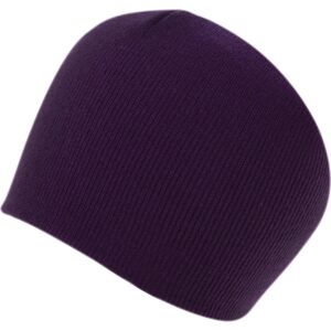 Solid Color Beanie Winter Hat - Purple / Grape, 1 piece