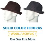 Fedora Hat - Wool Blend - Imported