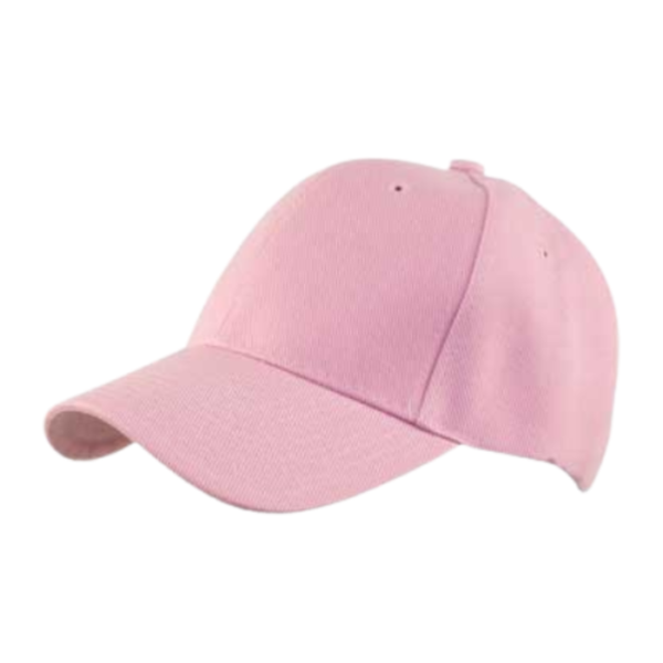 Wool Look Baseball Hat with Adjustable Velcro Back - 1 piece, Pink