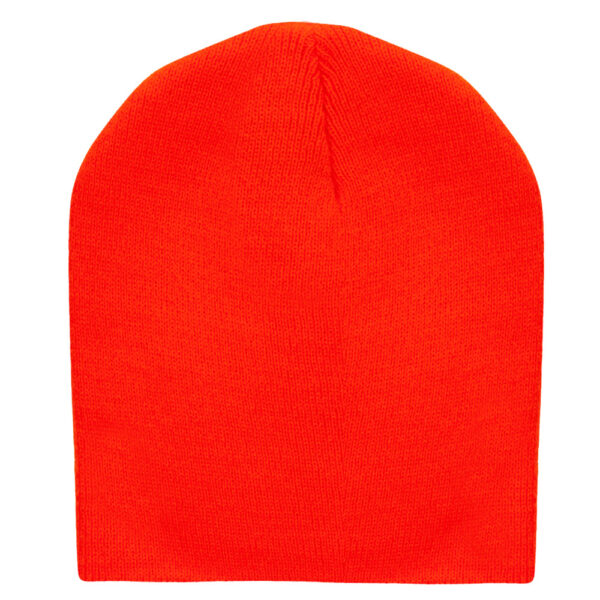 Solid Color Beanie Winter Hat - Orange, 12 pieces