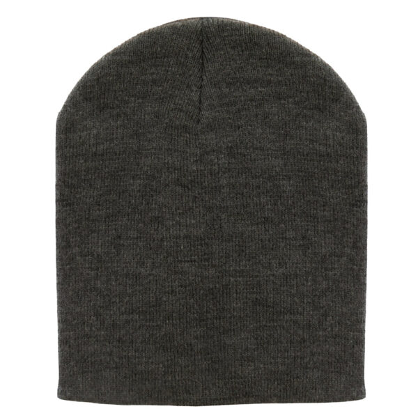 Solid Color Beanie Winter Hat - Dark Grey, 12 pieces