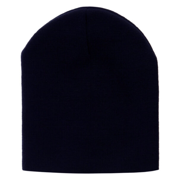 Solid Color Beanie Winter Hat - Navy Blue, 12 pieces