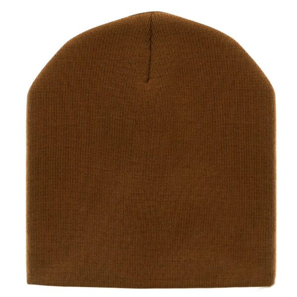 Solid Color Beanie Winter Hat - Brown, 12 pieces