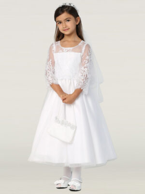 SP172 White First Communion Dress Lace dress