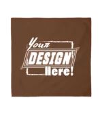 Custom Bandanas 100% Cotton - Screen Printing - 22" x 22", Brown