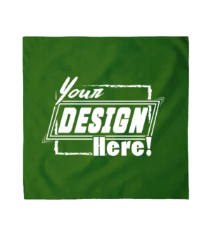 Custom Bandanas 100% Cotton - Screen Printing - 22" x 22", Green