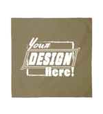 Custom Bandanas 100% Cotton - Screen Printing - 18" x 18", Khaki