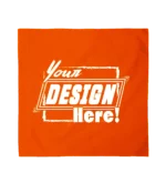 Custom Bandanas 100% Cotton - Screen Printing - 18" x 18", Orange