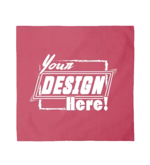 Custom Bandanas 100% Cotton - Screen Printing - 22" x 22", Pink