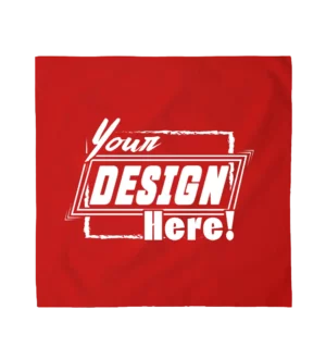 Custom Bandanas 100% Cotton - Screen Printing - 22" x 22", Red