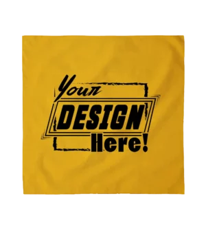 Custom Bandanas 100% Cotton - Screen Printing - 22" x 22", Yellow