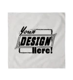 Custom Bandanas 100% Cotton - Screen Printing - 18" x 18", White