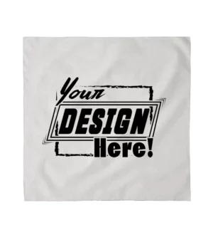 Custom Bandanas 100% Cotton - Screen Printing - 22" x 22", White