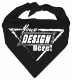Custom Triangle Bandanas 100% Cotton - Screen Printing - Black