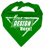 Custom Triangle Bandanas 100% Cotton - Screen Printing - 27”x38”x27”, Green