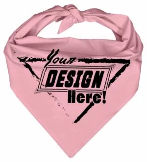 Custom Triangle Bandanas 100% Cotton - Screen Printing - Pink