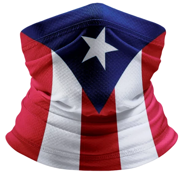 Country Flag Neck Gaiter - Puerto Rico Flag, 12 pieces