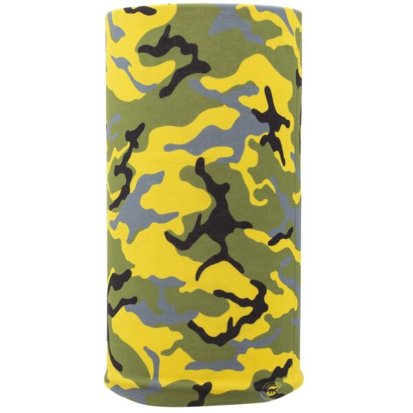 Camo Tube Headband - 12 pieces, Yellow