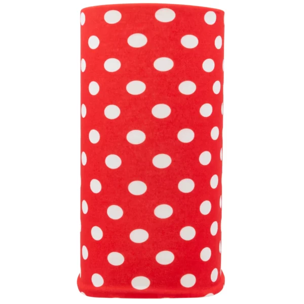 Polka Dot Tube Headband, Neck Gaiter - 1 piece, Red