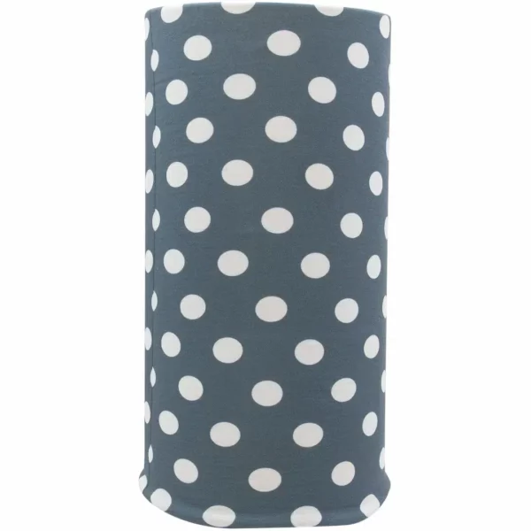 Polka Dot Tube Headband, Neck Gaiter - 12 pieces, Dark Grey