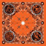 Jesus Christ - Christian Bandana - Orange - 22x22 Inch - 22" x 22", 1 piece