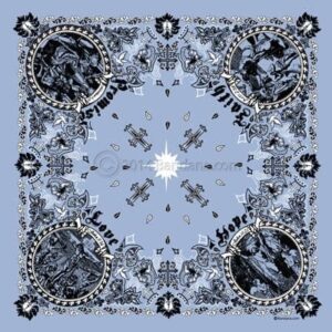 Jesus Christ - Christian Bandana - Light Blue - 22x22 Inch - 22" x 22", 1 piece