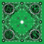 Jesus Christ - Christian Bandana - Kelly - 22x22 Inch - 22" x 22", 12 pieces