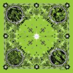 Jesus Christ - Christian Bandana - Lime - 22x22 Inch - 22" x 22", 12 pieces