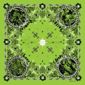 Jesus Christ - Christian Bandana - Lime - 22x22 Inch - 22" x 22", 600pcs/Case