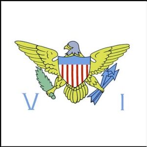 US Virgin Island Bandana - 22x22 Inch - 22" x 22", 1 piece