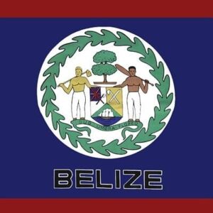 Belize Flag Bandana - 22x22 Inch - 22" x 22", 1 piece