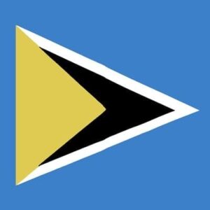 St Lucia Flag Bandana - 22x22 Inch - 22" x 22", 1 piece