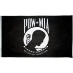 POW-MIA Flag - 3ft x 5ft Polyester - Imported - 1 piece
