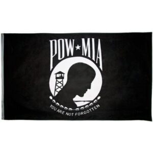 POW-MIA Flag - 3ft x 5ft Polyester - Imported - 1 piece