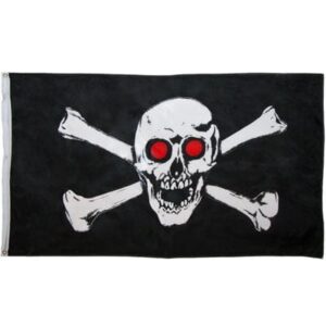 Red Skull Flag - 3ft x 5ft Polyester - Imported - 1 piece