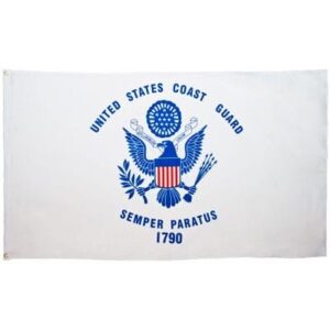 U.S. Coast Guard Flag - 3ft x 5ft Polyester - Imported - 1 piece