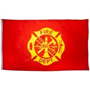 Fire Department Flag - 3ft x 5ft Polyester - Imported - 1 piece