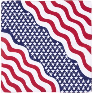 Waving US Flag Bandana - 22x22 Inch - 600pcs/Case