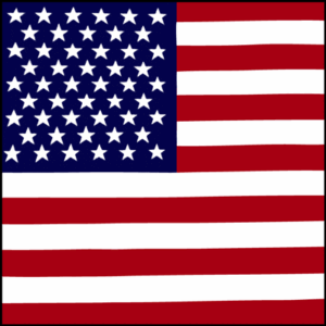 US Flag Bandana - 22x22 Inch - 27" x 27", 1 piece