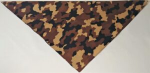 Brown Camo Triangle Bandana - 22x30x22 Inch - 1 piece