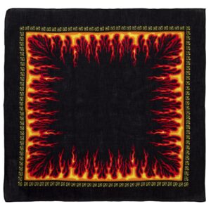 Flame Burst Bandana - 22x22 Inch - 22" x 22", 600pcs/Case