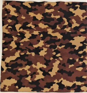 Brown Camo Bandana - 22" x 22", 600pcs/Case