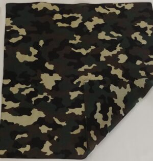 Woodland Camo Bandana - 22 x 22, 1 piece