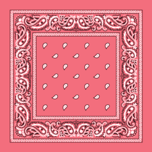 Classic Paisley Bandana Imported, 14X14, 600Pcs/Case, Pink